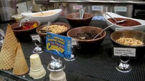 Sundae bar where you choose your toppings... I recommend Newman O's cookie crumbs at FoMu in Allston
