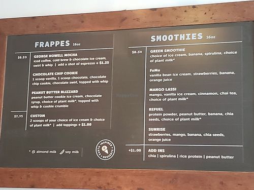 Menu 2 at FoMu in Allston