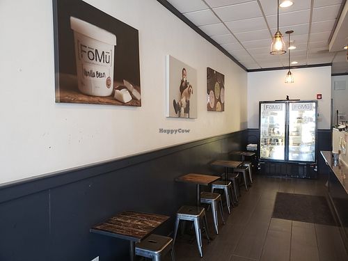 Seating at FoMu in Allston