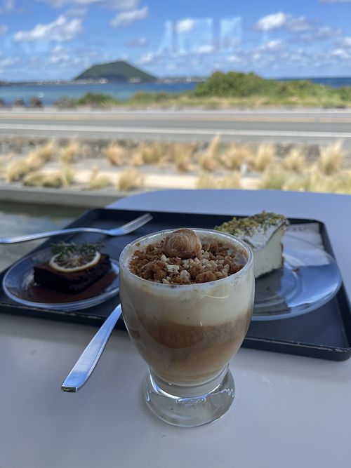 Tofu brownie   at orrrn in Jeju