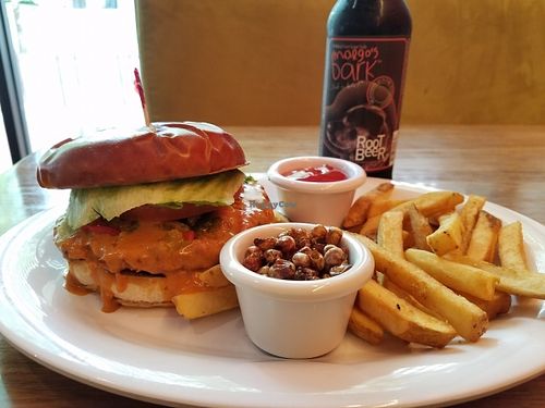 Richa burger at Veggie Grill by Next Level in Portland