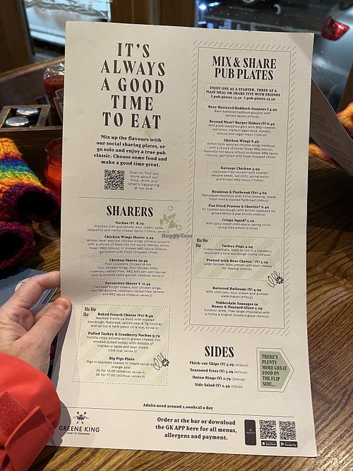 Menu December 2022  at The Auctioneers in Inverness