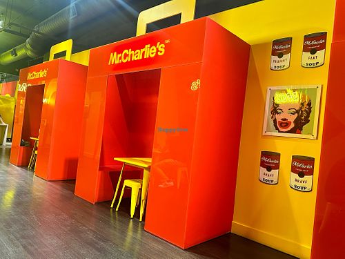 Tables located in the life-size boxes are a little uncomfortable, since you sit so far away from the table at Mr.Charlie's - San Francisco in San Francisco