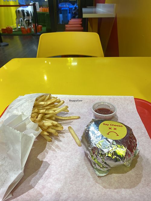 Oops! Ordered the Not Cheeseburger again - still super tasty, still not a fan of the nuggets. The portion of fries was too large for the quantity of Ketchup, ratio was off.  at Mr.Charlie's - San Francisco in San Francisco