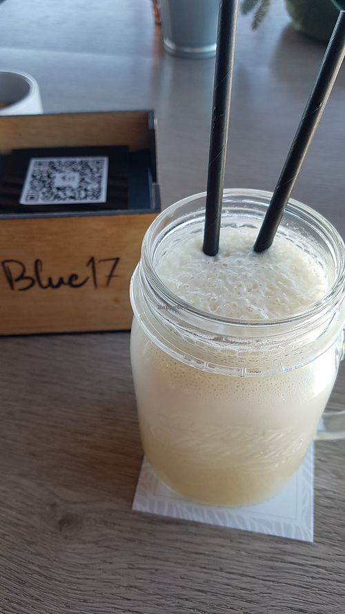 Coco crush smoothy at Blue 17 Roof Top Restaurant & Bar in Lanzarote