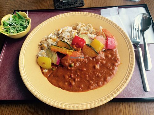 curry rice dish at Prunus in Kyoto