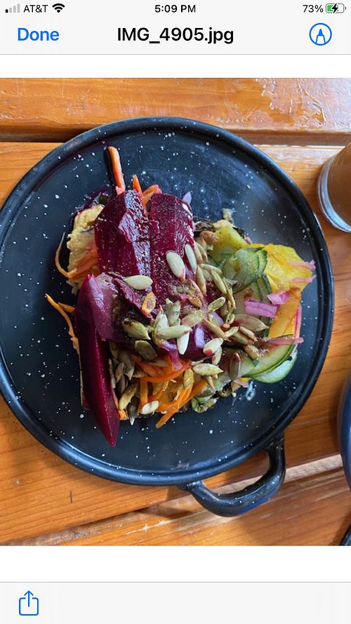  Vegan Mixed Vegetable Open Faced Sandwich   at Madre Masa in Bacalar