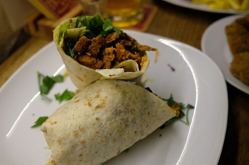 Seitan Wrap at Cafe Erde in Graz