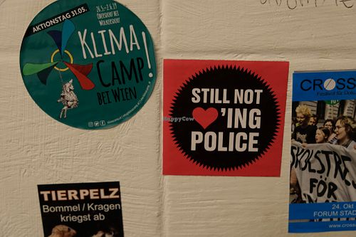 Stickers at Cafe Erde in Graz