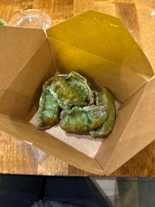 Edamame dumplings   at Sus Hi Eatstation - Chickasaw in Orlando