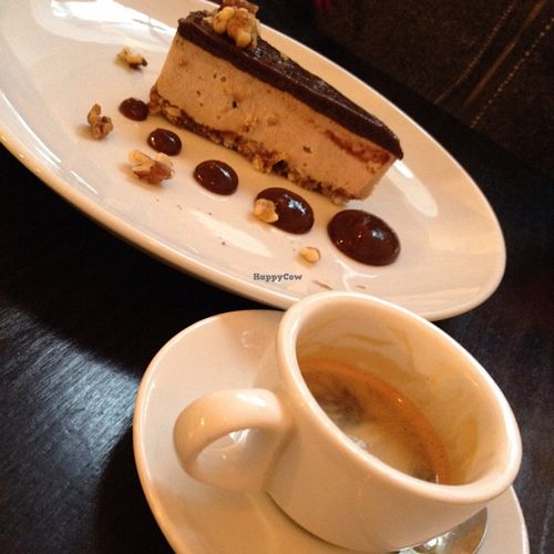 delicious vegan cheesecake  at The Gate - Islington in London