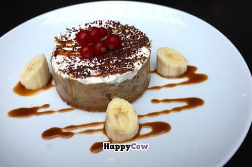 Dessert with banana at The Gate - Islington in London