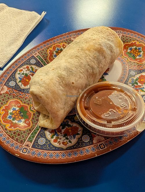 Vegan breakfast burrito (small) at Delicious Donuts in Portland