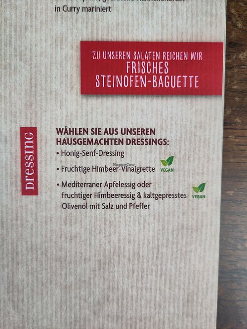 Menü: 2 vegane Dressings at Feuer & Flamme in Paderborn