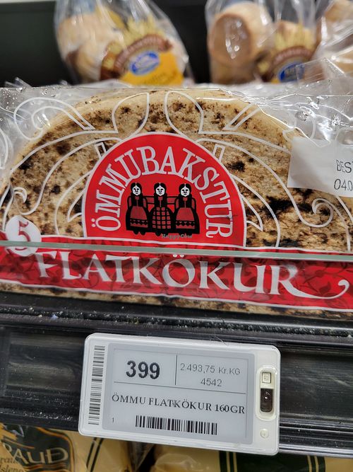 Local vegan clay bread at 10-11 - Laugavegur in Reykjavik