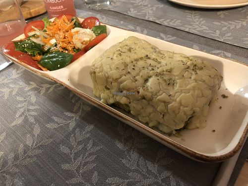 Tofu gratin and salad   at 4Bs (Alojamento Local) in Castro Verde