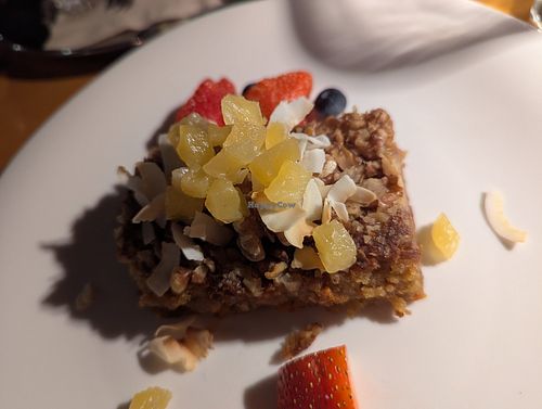Carrot cake veganized at Devil's Isle Cafe in Hamilton