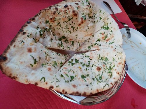Several choices of naan bread. at Sabor de la India in Tenerife