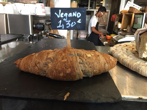 Vegan croissant  at Organic Market - Gràcia in Barcelona