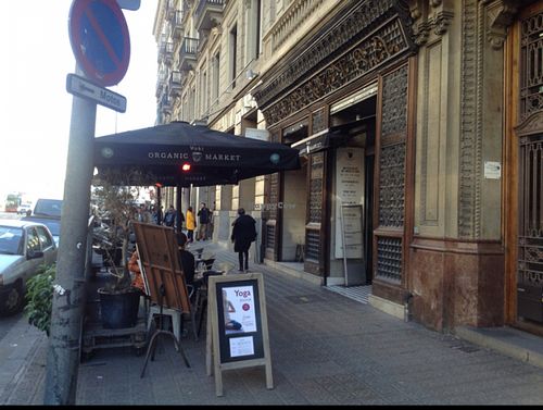 Outside at Woki Organic Market and Restaurant in Barcelona