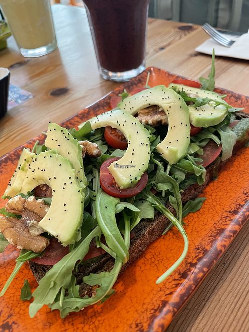 Veganised toast with pesto, arugula and avocado   at La Mala Brunch - Setas in Sevilla