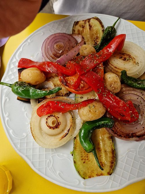 Grilled vegetables at Terraza Angor in Gran Canaria