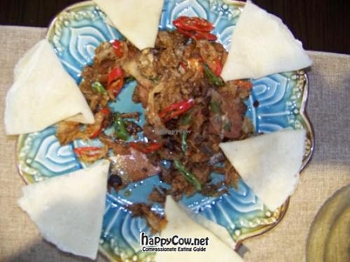 mock meat dish at Geng Yuan Vegetarian in Chengdu