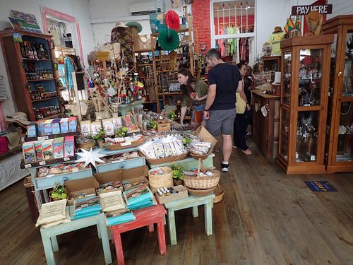 Just part of the store and what is avialable. at House of Chocolate Grenada Museum in St Georges