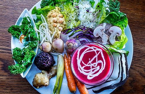 vegetable dish at Festina Lente in Grenoble