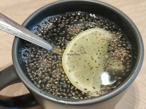 Chia seeds and lemon juice at D'Life Signature 蔬品軒 - Chinatown Pt in Central Singapore