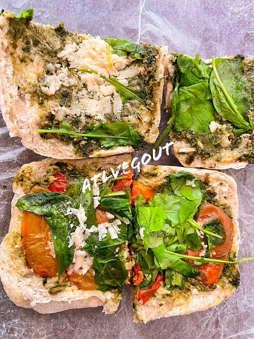 Caprese sandwich   at Craft Vegan Bakery Botánico in Buenos Aires