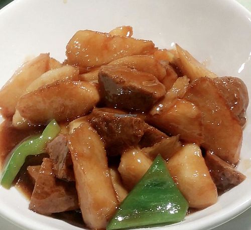 Vegetables and yam at Tianchu Miaoxiang - Tsinghua in Beijing