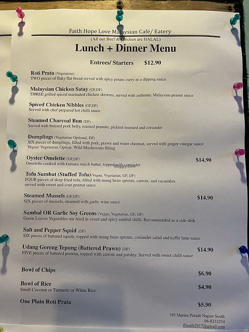   at Faith Hope Love Malaysian Cafe in Napier