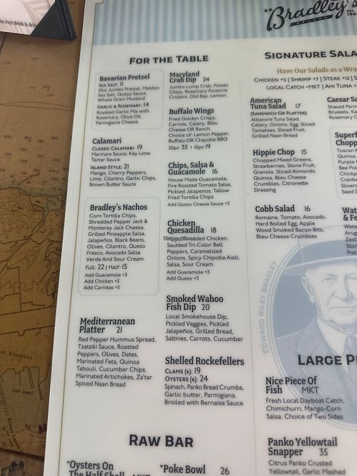 Appetizers   at E.R. Bradley's Saloon in West Palm Beach