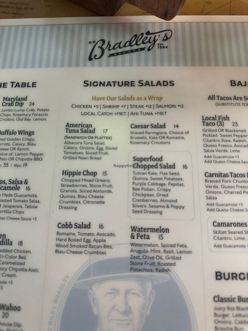 Salad options   at E.R. Bradley's Saloon in West Palm Beach