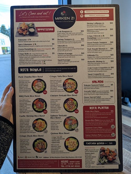  at Maken Zi Ramen & Rice Bowls in West Boylston
