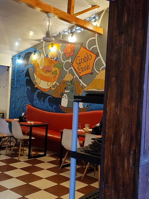 One of the seating areas at Guelosushi in Liberia