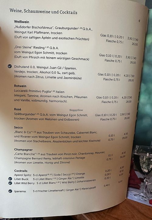 Vegan wine & cocktails   at Eau de Cologne in Cologne