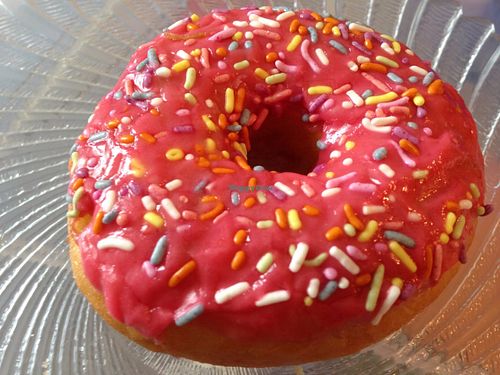 raspberry sprinkle at Revolution Doughnuts in Decatur