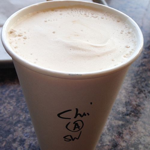 almond milk chai latte  at Revolution Doughnuts in Decatur