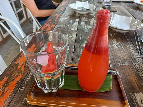 Watermelon juice at Ginger Farm in Chiang Mai