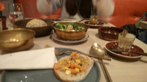 We read reviews before ordering, and expected small dishes. We thought the starter (veg on toast) was the main course!  at Nectar in Hong Kong Island