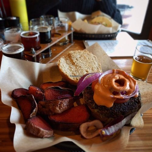 The Pig Mind Burger at Pig Minds Brewing in Machesney Park