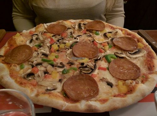 One of over 30 vegan pizzas available. at O'Mamma Mia in Stockholm