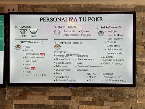 A few vegan dressings    at Ice Poke in San Lorenzo De El Escorial