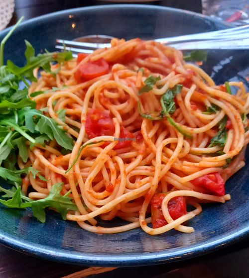 pasta & tomato sauce & rucola #Veganuary at L'Osteria in Dusseldorf
