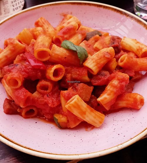pasta & tomato sauce & vegetables  #Veganuary at L'Osteria in Dusseldorf