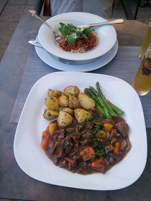 Mushroom stew and Spaghetti at Hotel Imbery in Hinterzarten