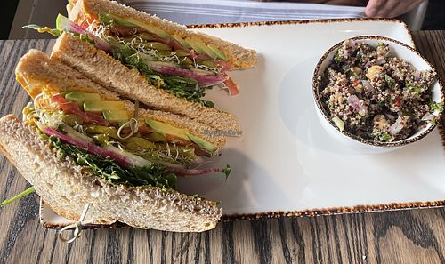 Farmhouse club with quinoa saladd  at Carabiner in Big Sky