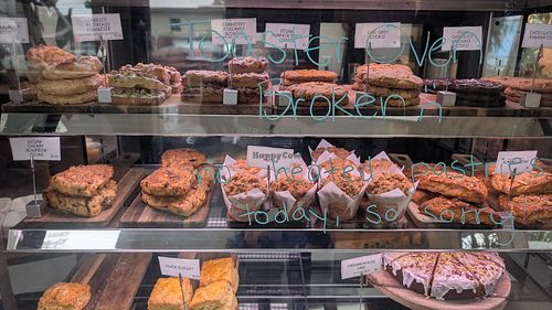 A few vegan pastry options at 11th Hour Coffee in Santa Cruz